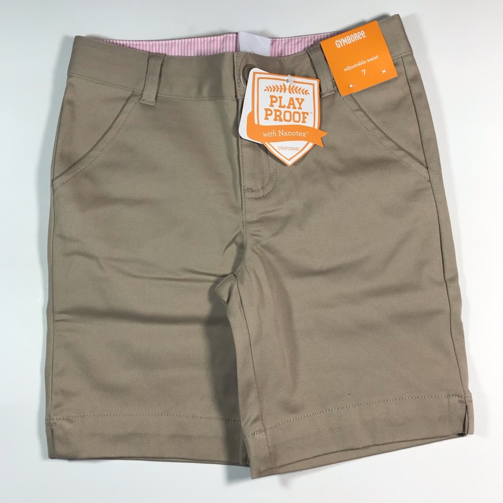 NEW Gymboree Play Proof Uniforms Khaki Shorts